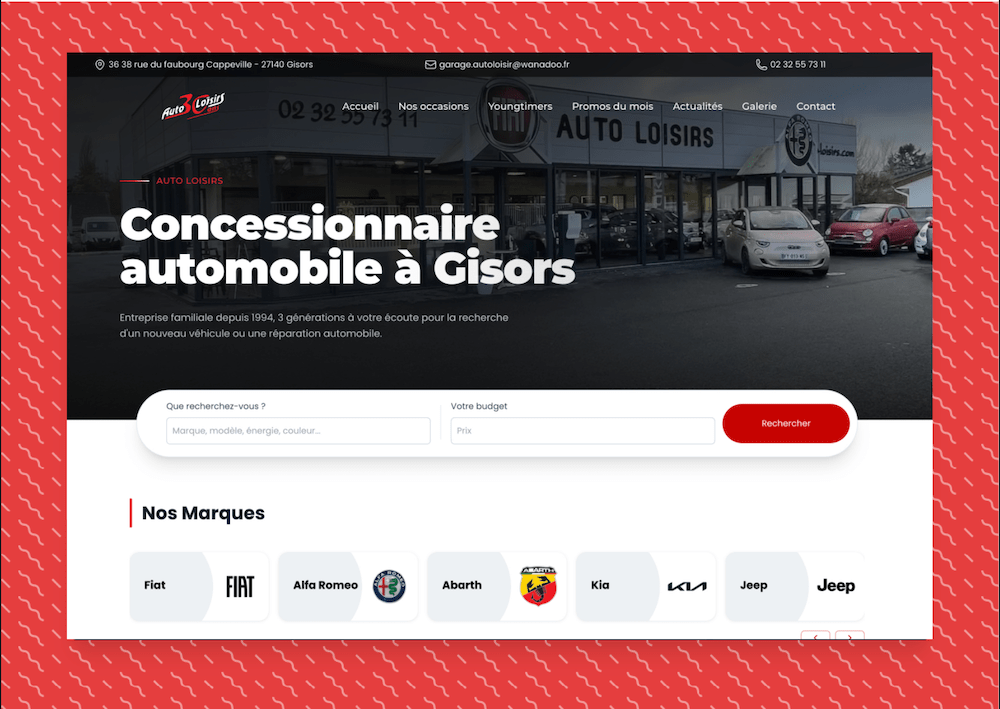 Image du projet Autoloisirs • Concession Automobile